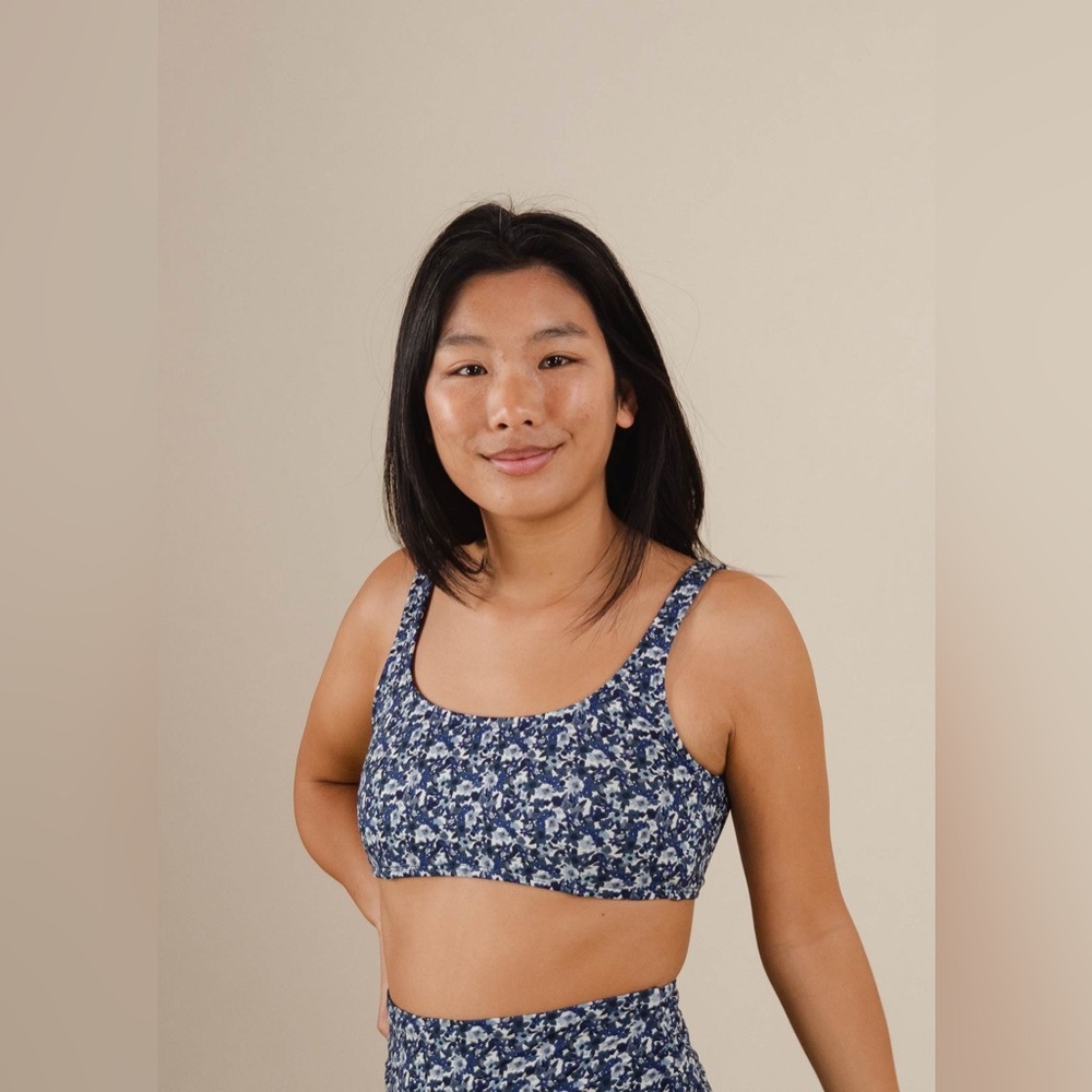 Bralette bikini top (Lima moonflower colorway) NWT